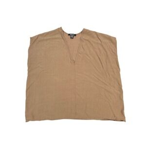 Natalie Busby Brown Tencel Viscose Box Top size Medium